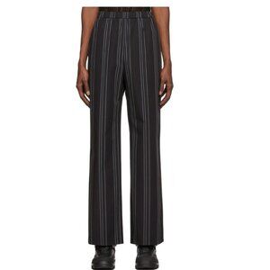 NWT Han Kjobenhavn Sz S Women's Black Striped Loose Trousers